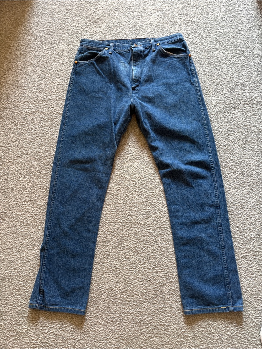 Wrangler Men's Dark Blue Bootcut Jeans